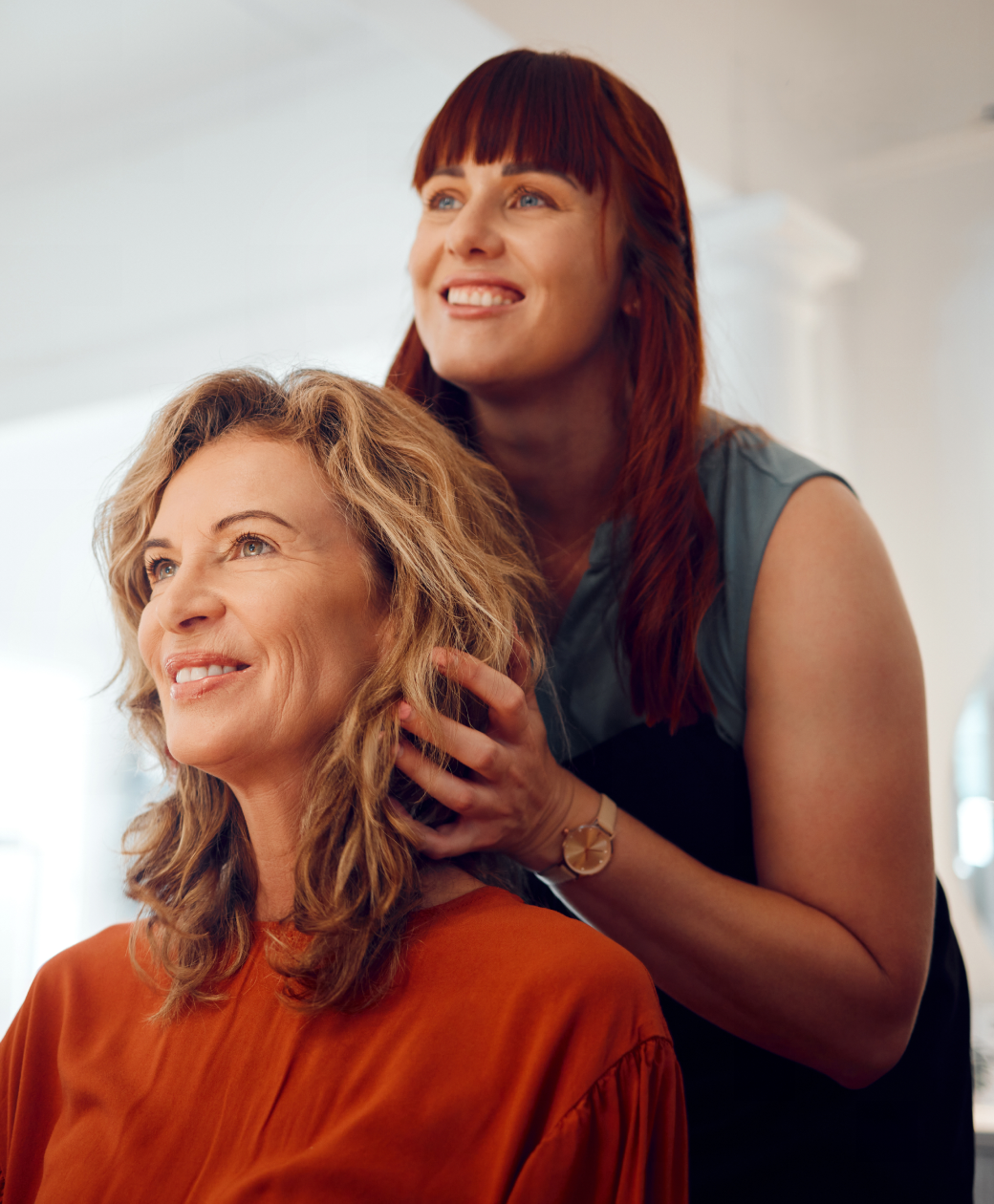 Smiling women in a hair salon